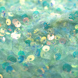 Sanibel Seashell Polyester Velvet Sequin Fabric - Seashell Sequin Embellishment, 49" Width (1 Yard)