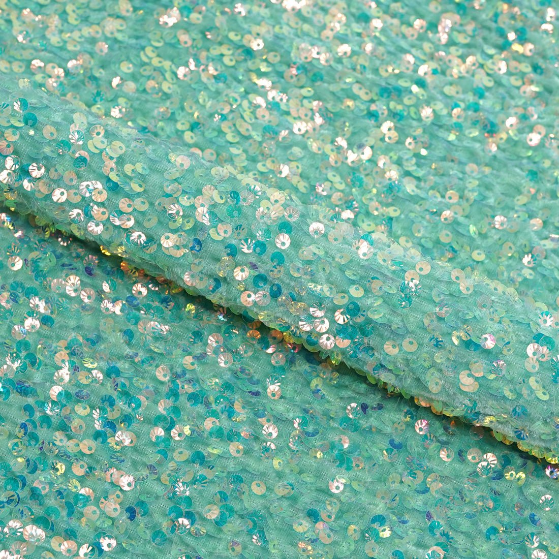 Sequin Velvet Seashell Fabric