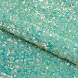 Sanibel Seashell Polyester Velvet Sequin Fabric - Seashell Sequin, 49" Width, 365 GSM (1 Yard)
