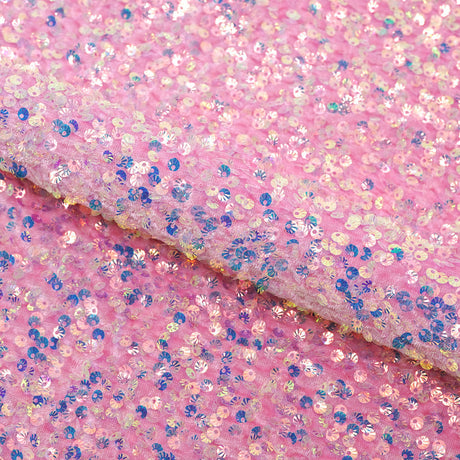 Sanibel Seashell Polyester Velvet Sequin Fabric - Seashell Sequin, 49" Width, 365 GSM (1 Yard)