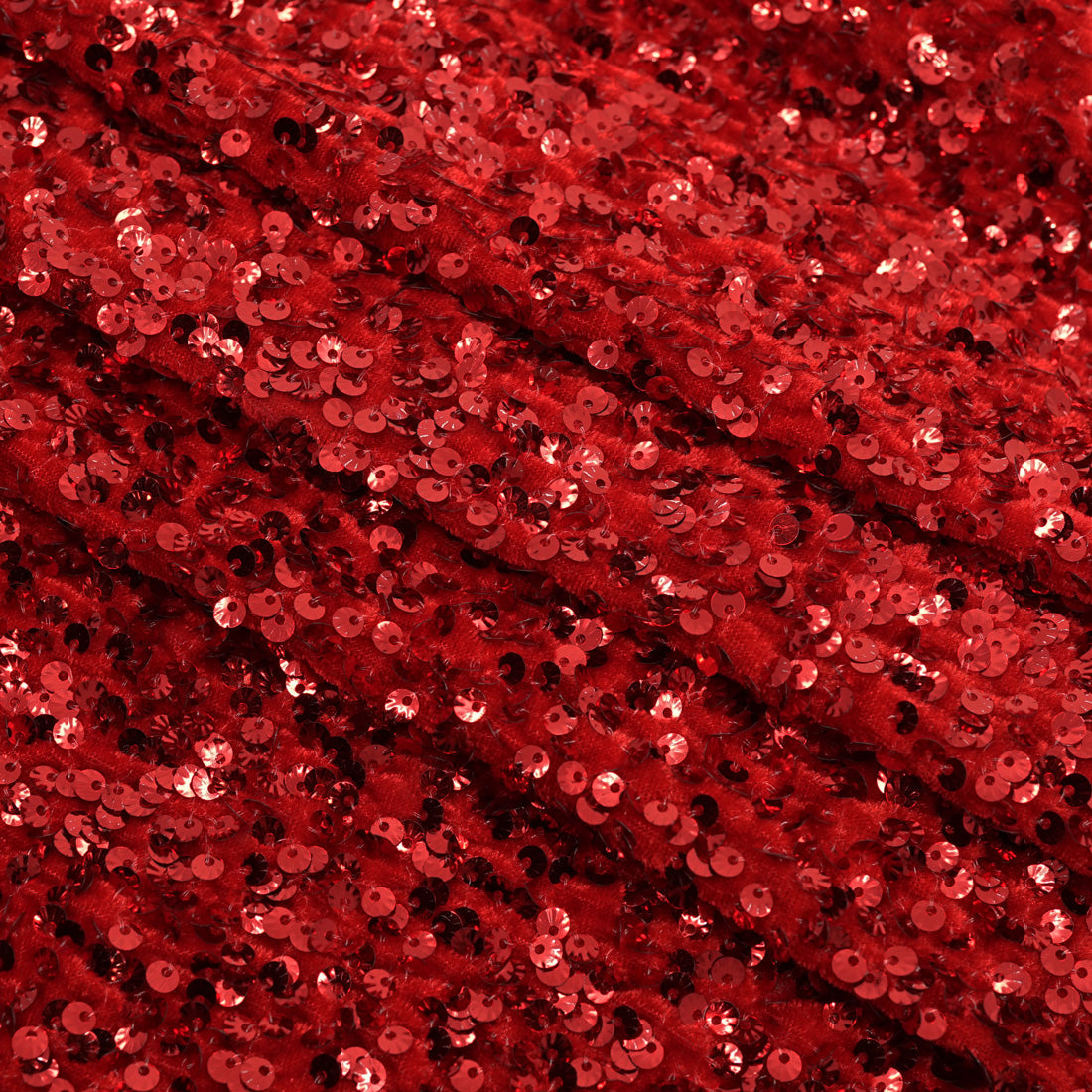 Sanibel Seashell Polyester Velvet Sequin Fabric - Seashell Sequin, 49" Width, 365 GSM (1 Yard)