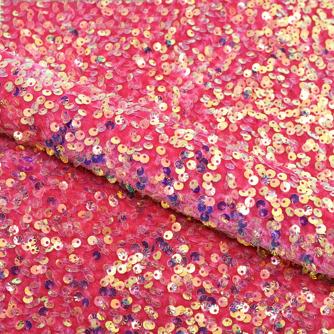 Sequin Velvet Seashell Fabric