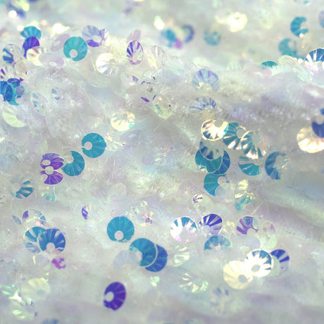 Sequin Velvet Seashell Fabric