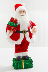 20" Santa Standing on a Gift Box