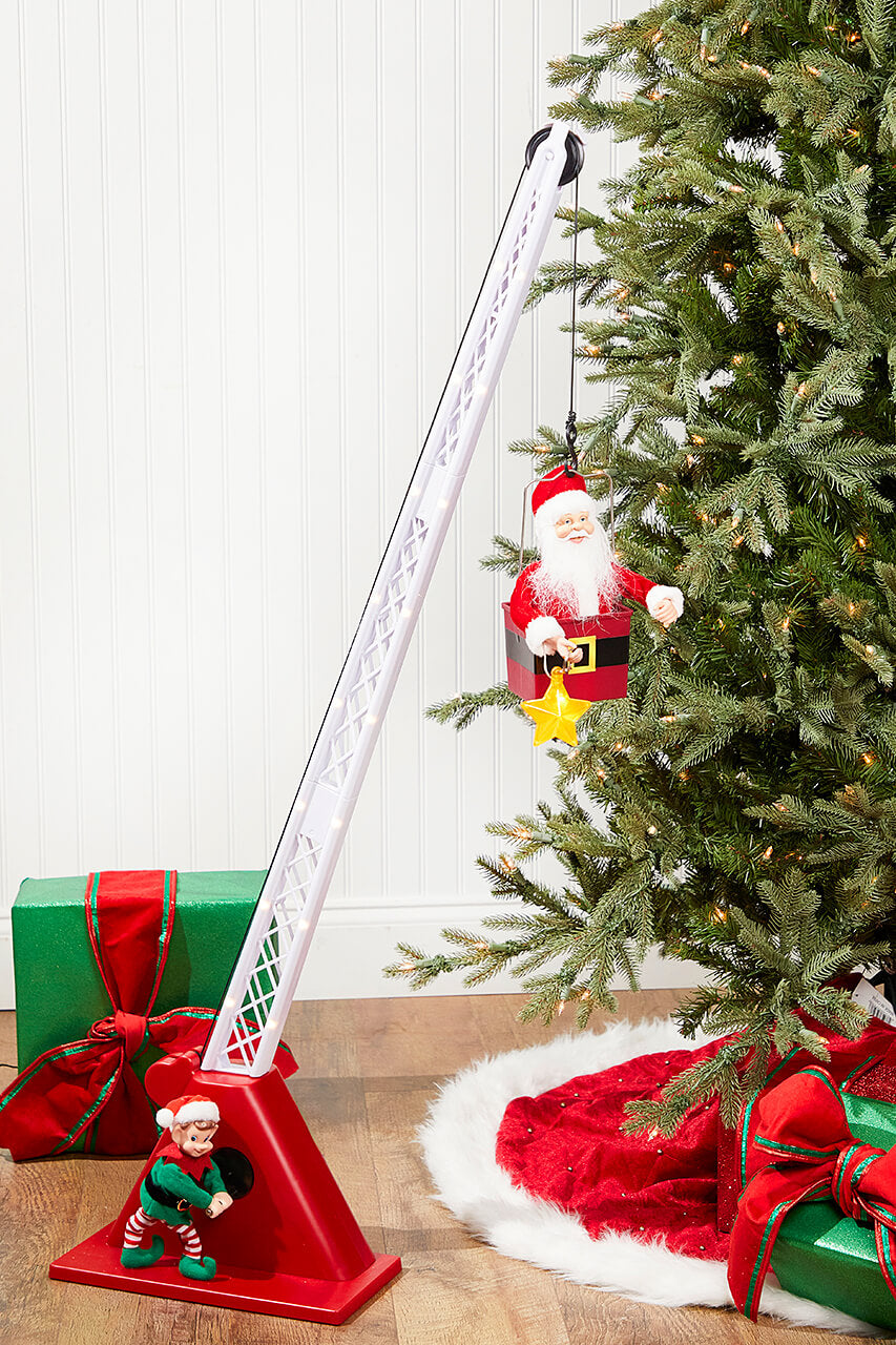 43" Mr. Christmas Animated Santa's Crane