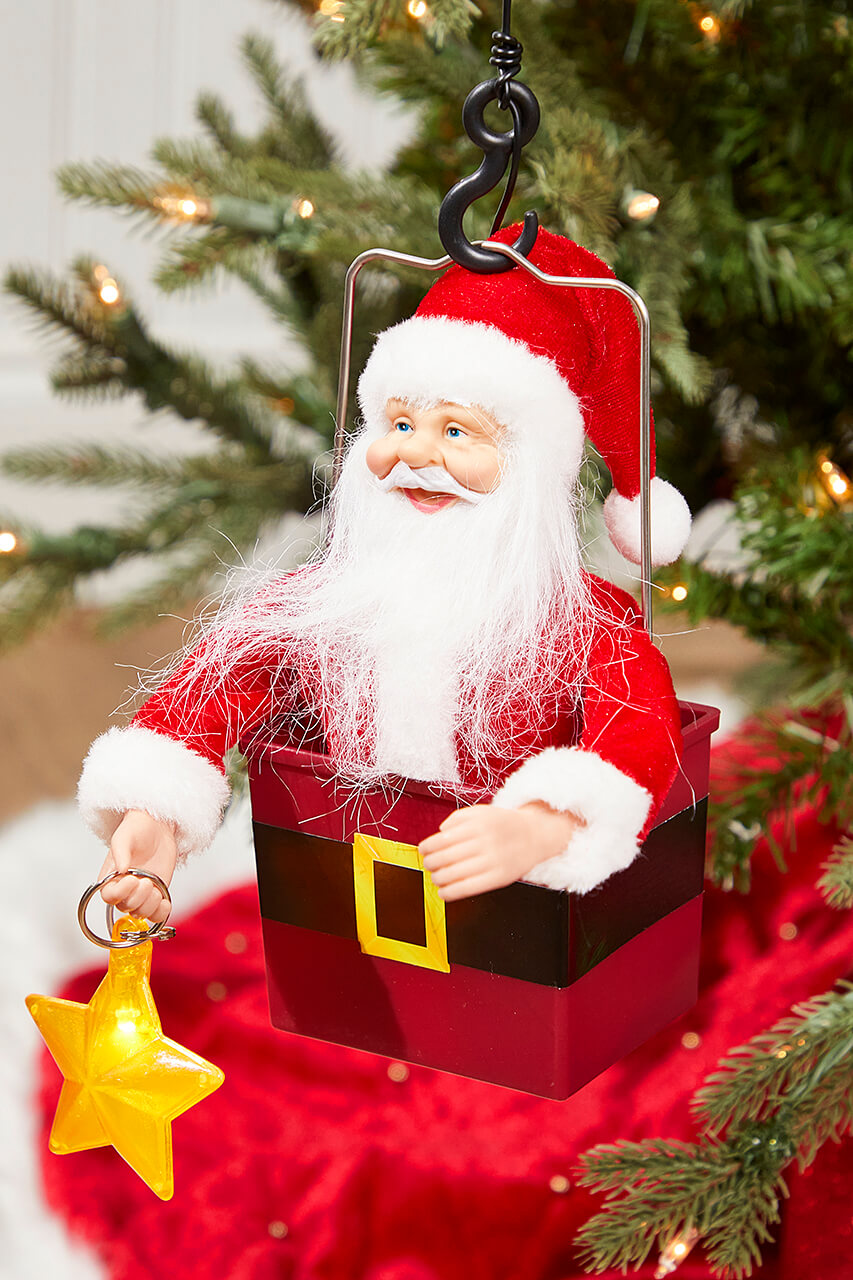 43" Mr. Christmas Animated Santa's Crane