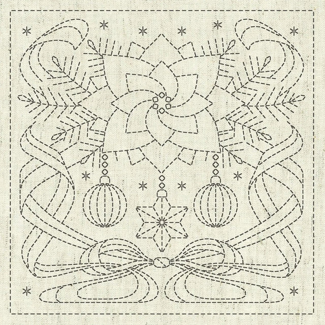 Sashiko Cloth Blessing Cotton Linen Cloth 12in x 12in