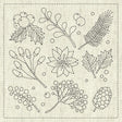 Sashiko Cloth Little Gathering 12in x 12in