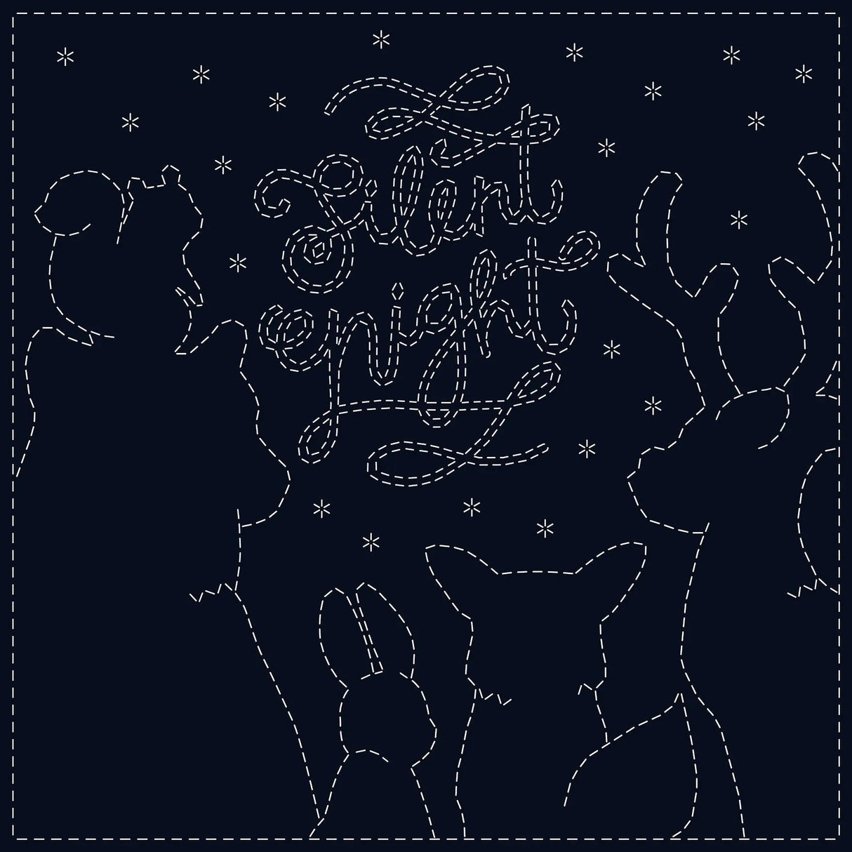 Sashiko Cloth Silhouette 12in x 12in