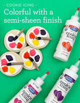 Cookie Icing Satin Ice Royal Icing Ready to Use Bottle Drys Hard - 8oz Bottle Blue