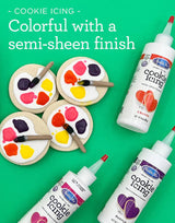 Cookie Icing Satin Ice Royal Icing Ready to Use Bottle Drys Hard - 8oz Bottle Orange