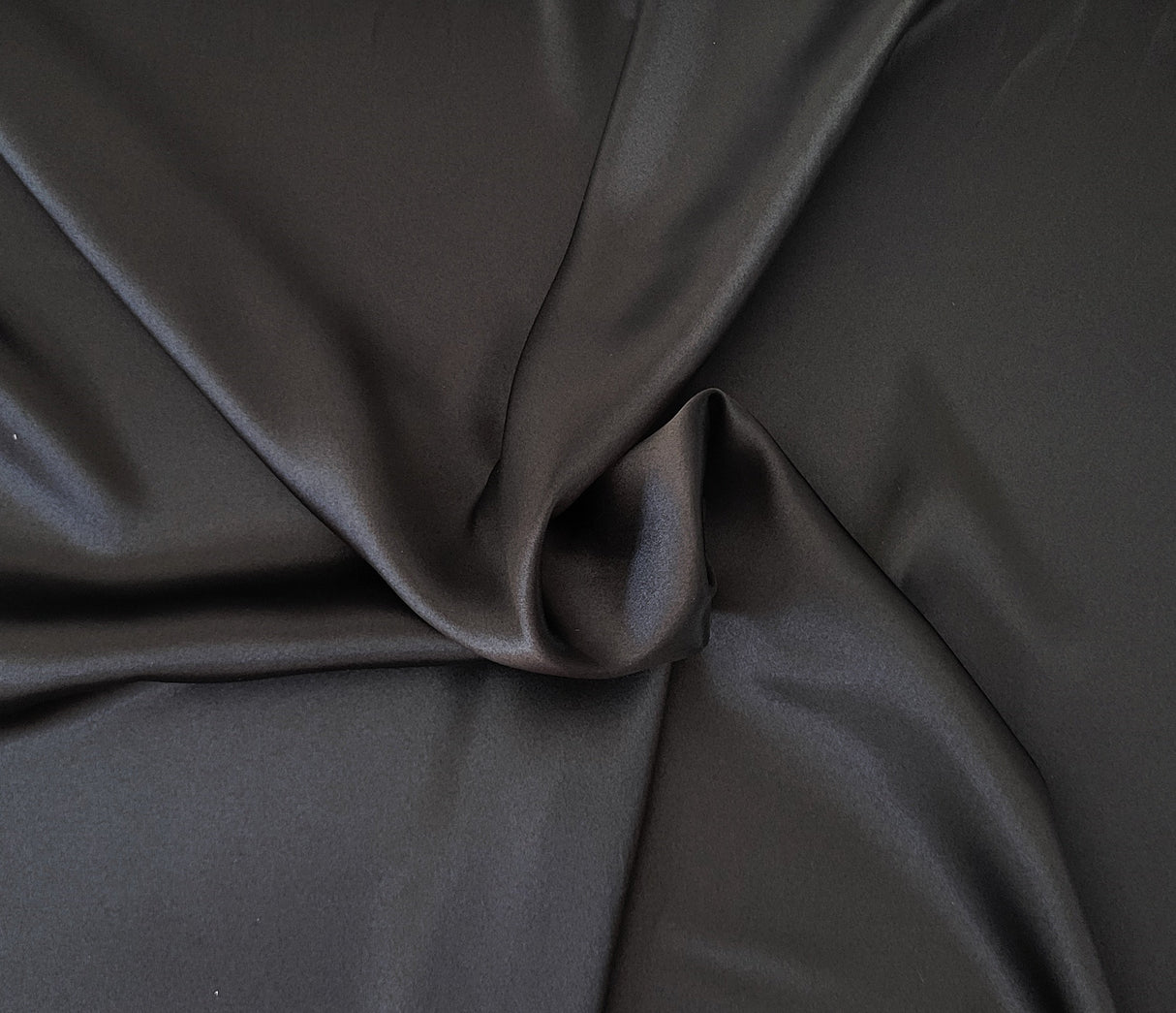 Black Polyester Satin Fabric