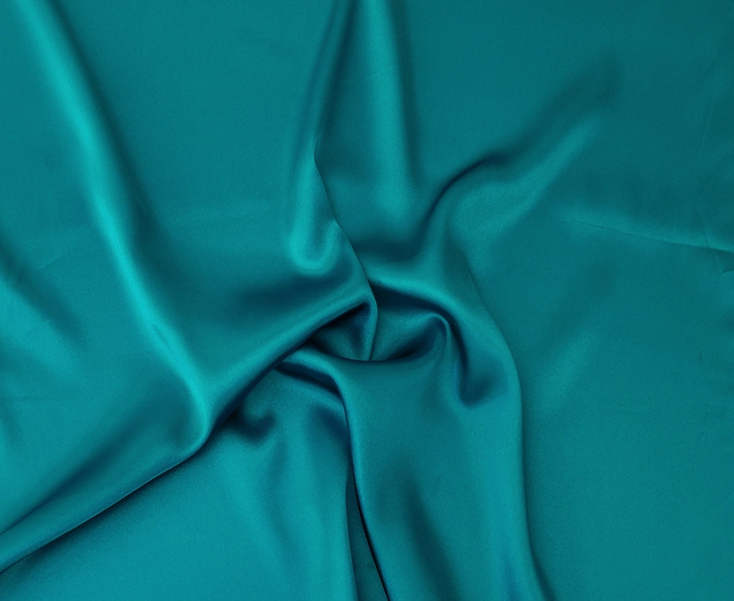 Teal Polyester Satin Fabric