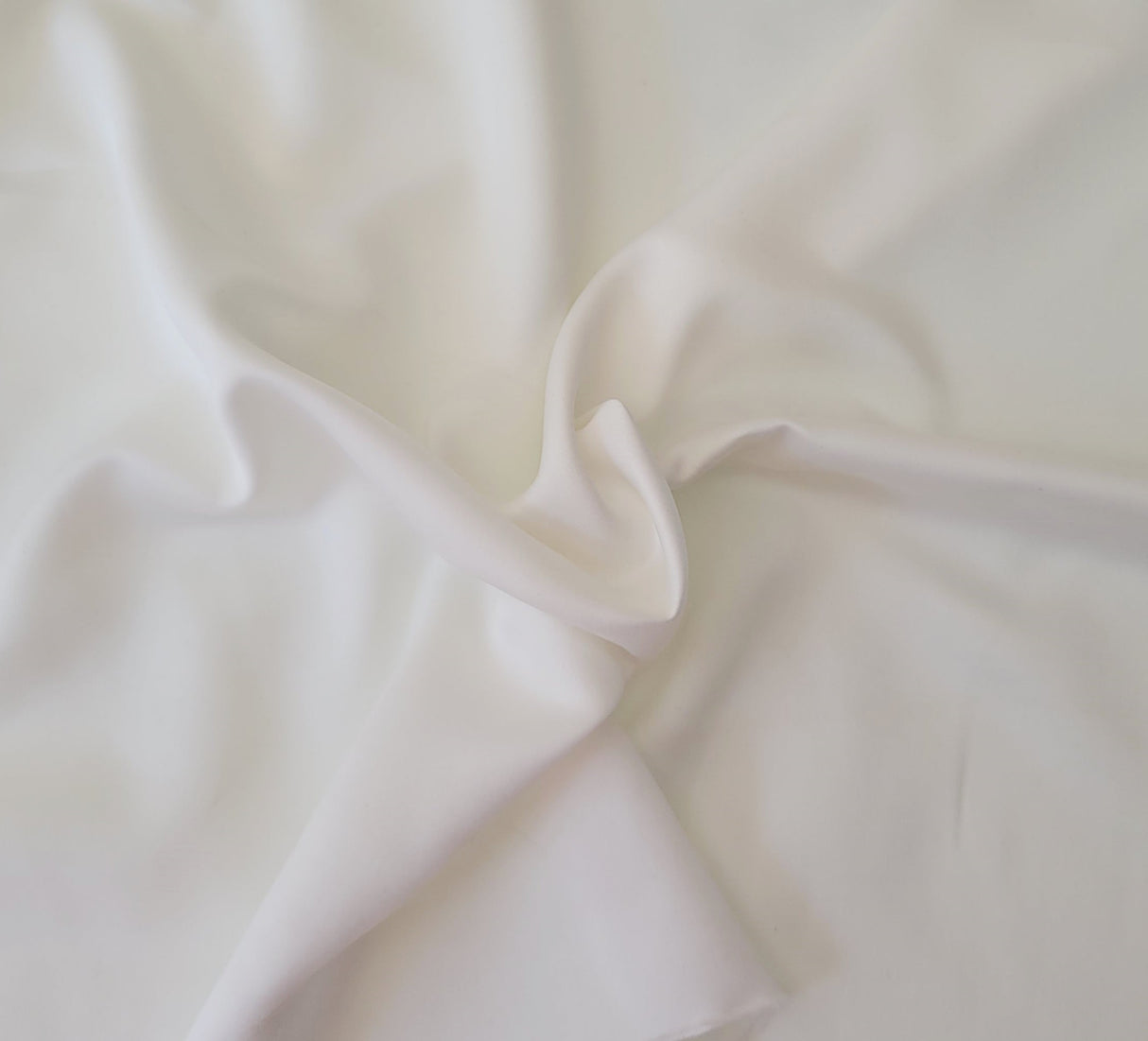 Polyester Satin White Brushed Face