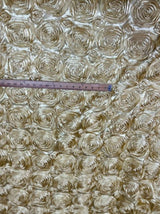 1 Yard Exquisite 3D Rose Design Satin Rosette Ribbon Fabric 54" Width