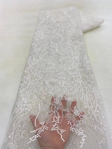 Luxury Pink 2023 High Quality French Tulle Net Sequins Lace Fabric African Lace Fabric 5 Yards For Nigeria Wedding Party Dress