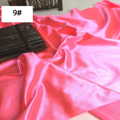 Bright Shiny Stretch Satin Fabric, Spandex Lycra Cloth for Dance Dress, Sports and Yoga Material,Black,White,Blue,By the Meter,