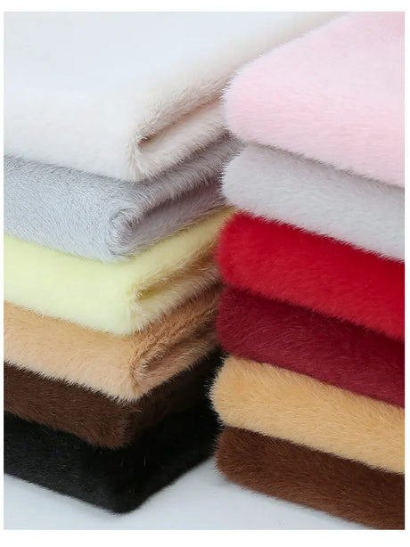 50x50cm 5mm Soft Breathable Elastic Faux Fur Fabric for Sewing Plush Toy Doll Scarf Hat Decorative Cloth Handmade DIY Fabrics