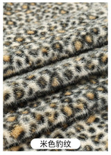 0.5/1/2 Yards Faux Fur Dot Printed Fabric for Plush Toys Cotton Dolls Warm Hats Decorative Cloth Handmade Sewing Fabrics