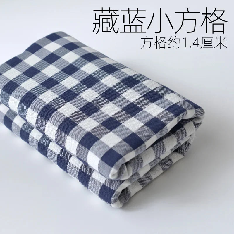Home Furnishings Tablecloths Curtains Cushions Sofas Thickened Yarn Dyed Polyester Cotton Checkered Stripes Solid Colors Fabric