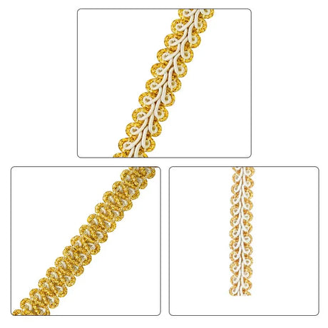 5yards 12mm Lace Trimming Ribbon Polyester Centipede Braided Lace Sewing Clothes Accessories Curve Lace DIY Craft Wedding Decor