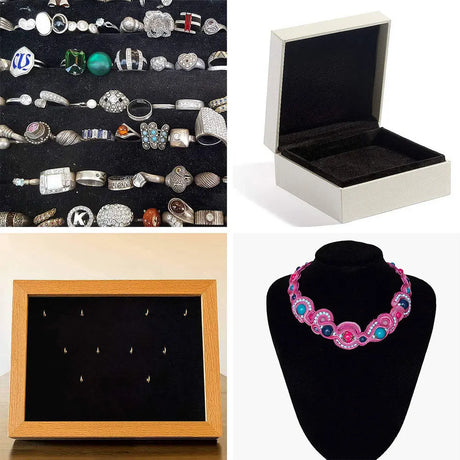 20x15cm 13pcs Bundle Self-Adhesive Velvet Flock Liner Jewelry Contact Paper Craft Fabric Sticker MultiColor DIY Box Book Decor