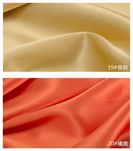 0.5m/1m/2m Satin Fabric Lining Soft and Shiny Silk-Like Material,for Clothing and Lining, Garments, DIY Craft, and Gift Wrapping