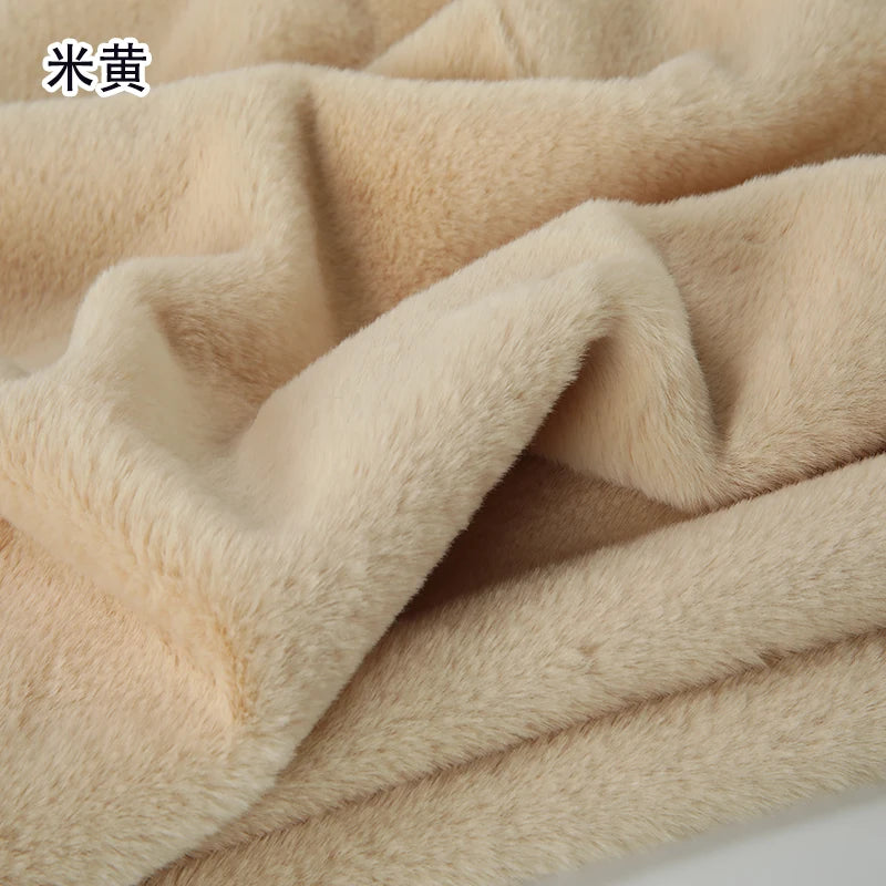 White Grey Colour Series 8mm imitation Rex rabbit Fur Fabric short plush fabric cabinet tablecloth display scarf cotton doll DIY