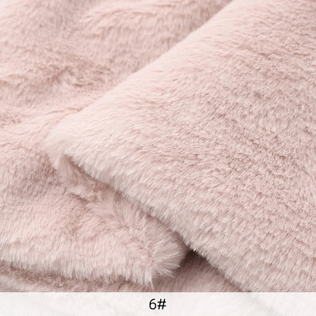 8mm Imitation Rabbit Fur Fabric Soft Short Plush For Warm Scarf, Doll,DIY Plush Toys Fabric Background Display Cloth 50x50cm/1m