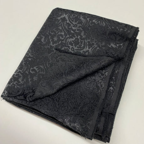 Black 3D Jacquard Fabric, Textured Brocade Fabric, Costume Drapery DIY Sewing Fabric, Suitable For Dress or Gown