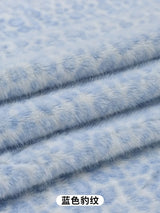 0.5/1/2 Yards Faux Fur Dot Printed Fabric for Plush Toys Cotton Dolls Warm Hats Decorative Cloth Handmade Sewing Fabrics