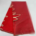 New African Nigerian Tulle Lace Fabric Organza Embroidery High Quality Brocade Jacquard 5Yard for Par damask fabric Red Color