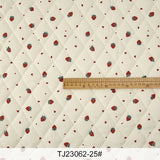 0.5m/1m/2m Thicken Corduroy Strawberry Love Print Quilted with Cotton Fabric for Blanket Children's Clothing DIY Sewing Fabric