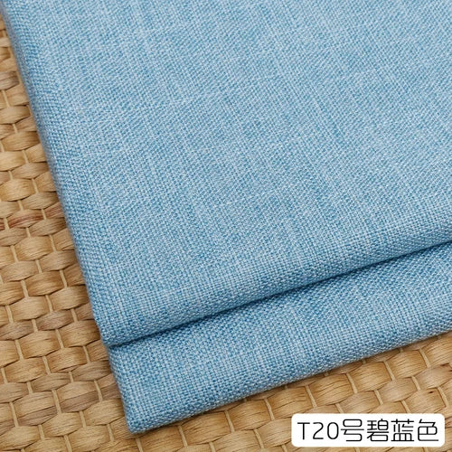 100cm*148cm Solid Color Thick Coarse Linen Sofa Fabric Cotton and Linen Curtain Tablecloth DIY Polyester Linen Fabric 400-500g/m