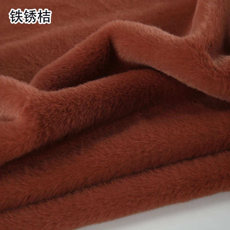 White Grey Colour Series 8mm imitation Rex rabbit Fur Fabric short plush fabric cabinet tablecloth display scarf cotton doll DIY
