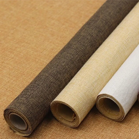 Self Adhesive Linen Fabric For DIY Handmade Crafts Gift Packaging Jewelry Drawer Liner Bag Wall Home Renovation Decorative Cloth