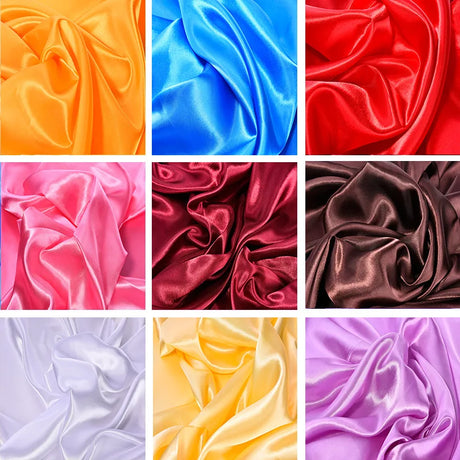 1m-7m Charmeuse Satin Fabric Silky & Shiny Cloth Fabric Shiny Upholstery Lining Drapery DIY Crafts Soft for Wedding Decorations