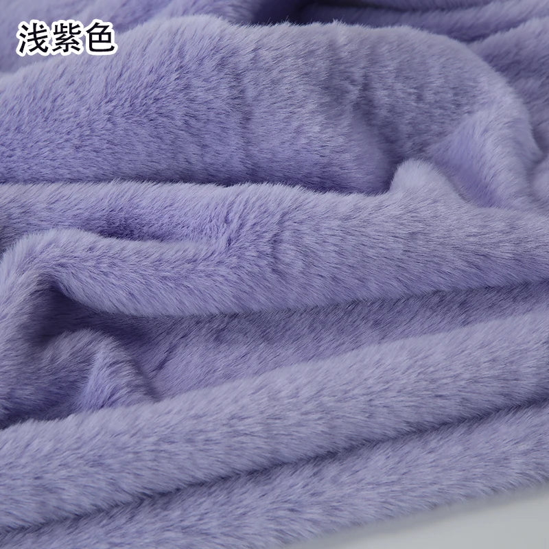 White Grey Colour Series 8mm imitation Rex rabbit Fur Fabric short plush fabric cabinet tablecloth display scarf cotton doll DIY