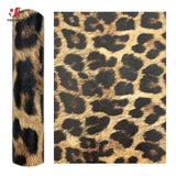 Leopard PU Leatherette Sewing Fabric Faux Leather DIY Craft Brooch Bow Handmade Earring Making Doll DIY Decor