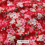 50x145cm Japanese Kimono Bronzed Fabric Sushi Cherry Blossoms Print Cotton Cloth DIY Materials Patchwork Accessories for Sewing