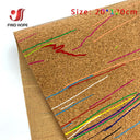 1 Roll 20*120cm Natural Cork Leather Sewing Fabric Wood Grain Material for Background Handmade Bag Bow Decor Crafts DIY