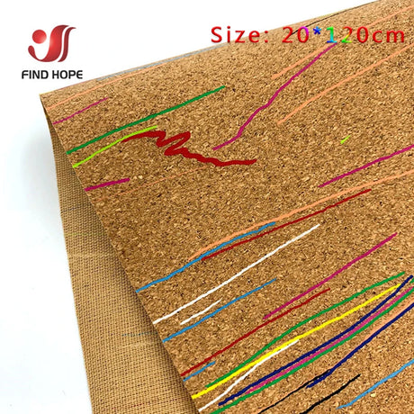 1 Roll 20*120cm Natural Cork Leather Sewing Fabric Wood Grain Material for Background Handmade Bag Bow Decor Crafts DIY