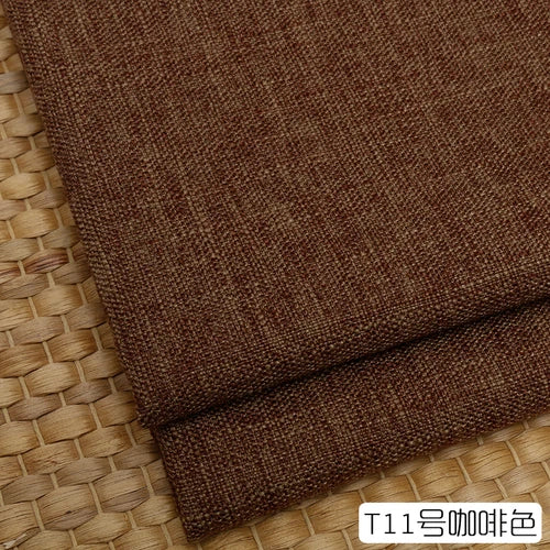100cm*148cm Solid Color Thick Coarse Linen Sofa Fabric Cotton and Linen Curtain Tablecloth DIY Polyester Linen Fabric 400-500g/m