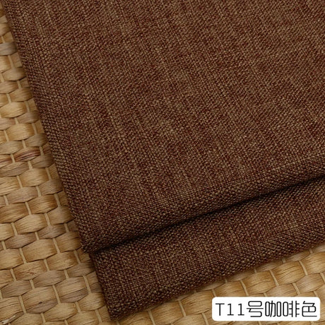 100cm*148cm Solid Color Thick Coarse Linen Sofa Fabric Cotton and Linen Curtain Tablecloth DIY Polyester Linen Fabric 400-500g/m