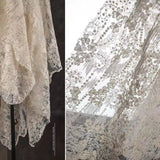 Apricot embroidery floral tulle lace gauze material transparent jacquard fashion dress wedding dress designer fabric