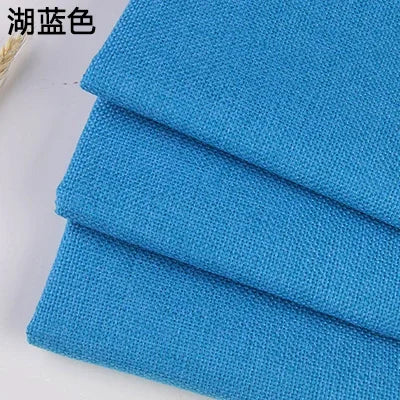 Thickening Solid Color Polyester Linen Fabric Dust-proof Coarse Fabric Canvas Sofa DIY Curtains Tablecloths Seat Cushions Fabric
