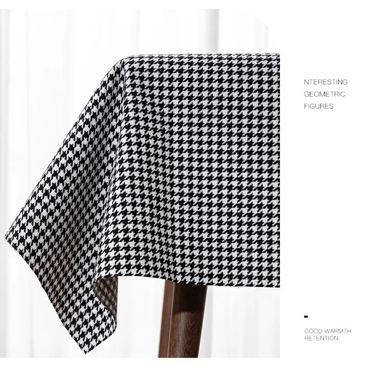 146cm Width High-grade Houndstooth Fabrics Cotton and Linen Plaid Fabrics Thickening Sofa Pillow Tablecloth DIY Sewing Fabrics