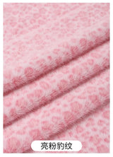 0.5/1/2 Yards Faux Fur Dot Printed Fabric for Plush Toys Cotton Dolls Warm Hats Decorative Cloth Handmade Sewing Fabrics