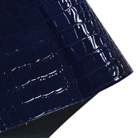 Glossy Embossed Crocodile Texture Faux Leather Roll Synthetic Leather Fabric for Wallets Keychains Making Sewing Crafts Material