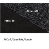 30D/50D /75D Black Polyester Clothing Accessories Iron-On Interlining Sewing Interlining Adhesive Lining Sewing Fabric